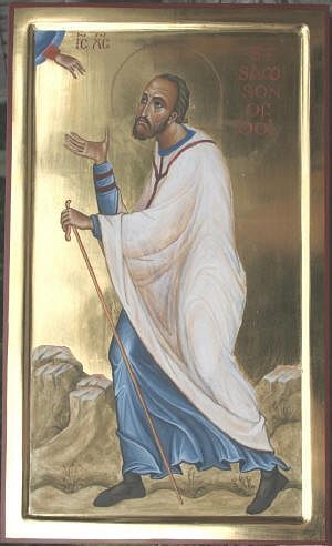 An icon of St. Samson of Dol
