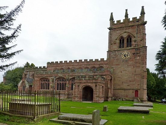 Church of St. Bertoline in Barthomley, Cheshire.