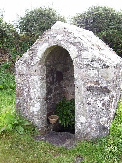 St. Rumon's well in Ruan Minor, Cornwall (photo from Pinterest.com)