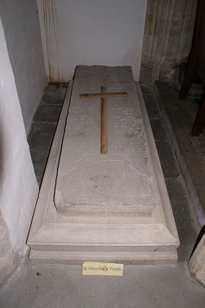 St. Urith's tomb inside the Chittlehampton church, Devon (photo provided by the vicar of Chittlehampton)