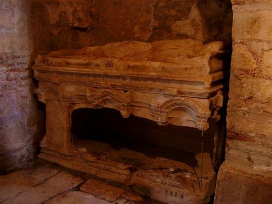 Turkish experts claim that what was believed to be the original grave of St. Nicholas (pictured) was in fact the grave of an anonymous priest. They now believe that his undamaged grave was discovered in St. Nicholas Church, in Demre, Turkey.