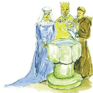The baptism of the Holy Infant Rumwold (source - Pravoslavie.ru)