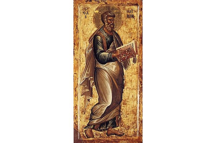 Евангелист Матфей, икона XIII века, Македония