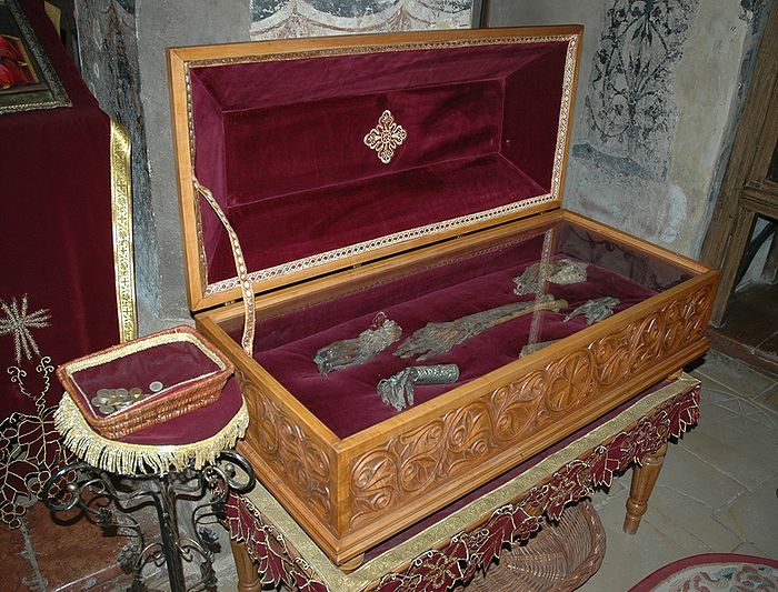Ковчег с мощами святых Бранковичей в монастыре Крушедол. Фото:иером.Игнатий (Шестаков)