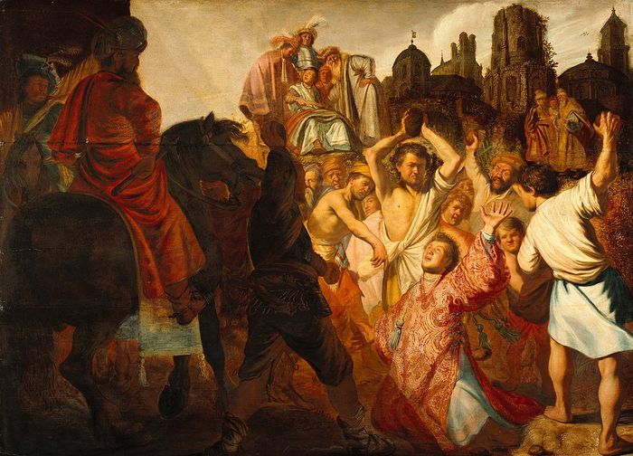 Rembrandt.The Stoning of Saint Stephen, 1625. Photo: Wikipedia