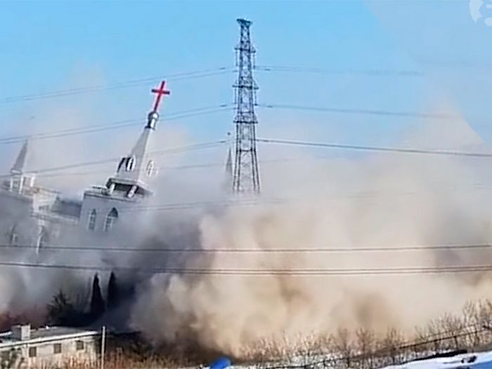 Взрыв христианской церкви в китайском городе Линьфэнь 7 января 2018 г.