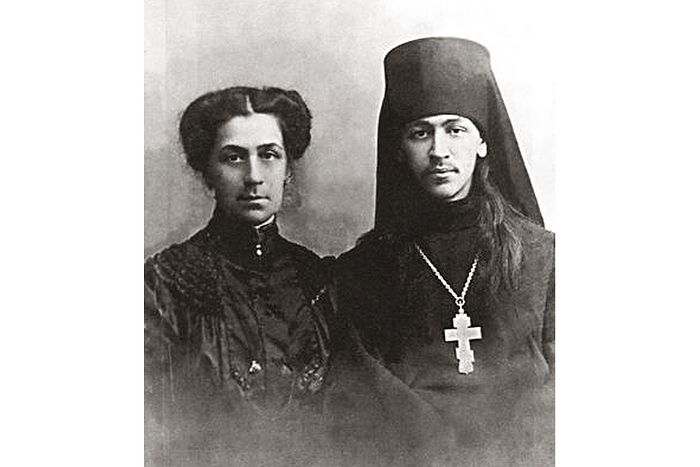 Иеромонах Нестор с матерью, Антониной Евлампиевной