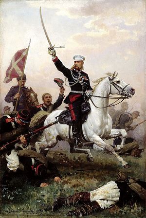 «Генерал М. Д. Скобелев на коне» Н. Д. Дмитриев-Оренбургский, (1883)