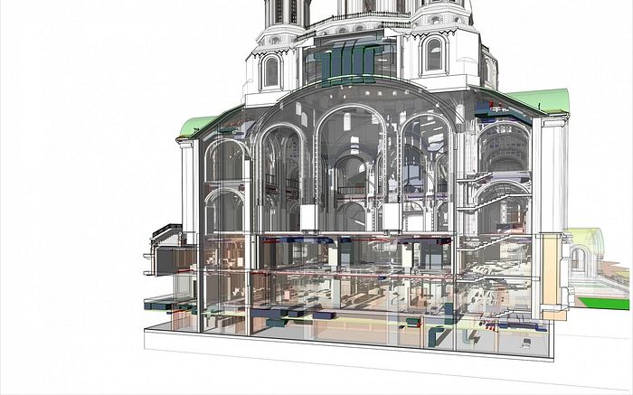 Храм Сретенского монастыря: BIM-модель