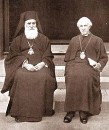 Metropolitan Meletios and the Archbishop of Canterbury, Cosmo Lang, at the Lambeth Conference in 1930