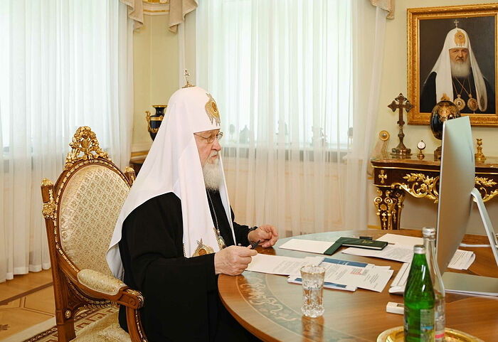 Святейший Патриарх Кирилл провел заседание Высшего Церковного Совета в дистанционном формате