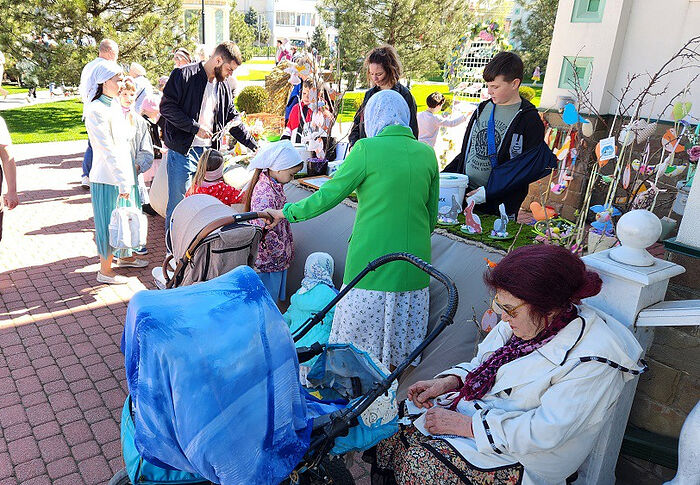 В станице Динской прошла Благовещенская ярмарка в помощь участникам СВО