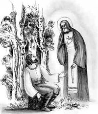 Беседа святого Серафима с Н. Мотовиловым. Рис. Светланы Кузнецовой