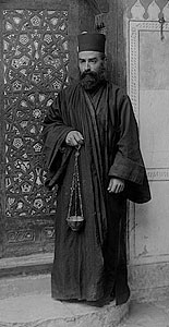Греческий монах. Фотография начала XX века.