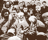 Святитель Макарий (Невский) и преподобномученица Великая Княгиня Елизавета во время молебна
