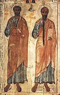 Святые первоверховные апостолы Петр и Павел (справа)