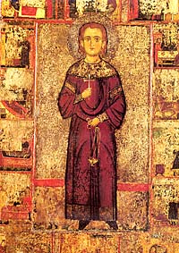 Св. Иоанн Лампадист. Икона XIII века из соборного храма монастыря.