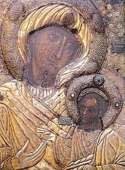 L'icône d'Iveron de la Mère de Dieu.