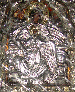 L'icône Saidnaya de la Mère de Dieu.  Selon la tradition, cette icône a été peinte par l'apôtre Luc.
