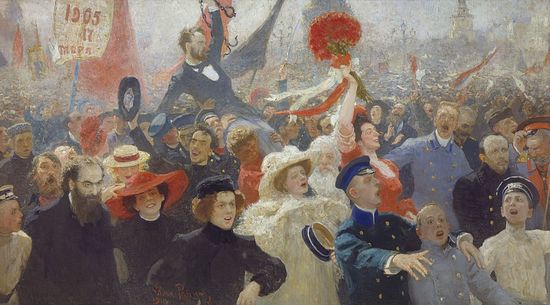 Манифестация 17 октября 1905 года. Илья Репин
