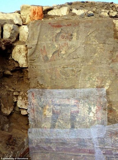 La imagen de Cristo cree pintada por los primeros cristianos coptos.