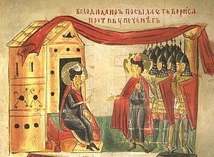 Святой князь Владимир посылает сына Бориса, будущего страстотерпца, против печенегов