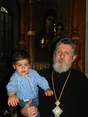 Протоиерей Феодор с внуком